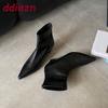 Fashion Pointed Toe Modern Ladies Ankle Boots With Wedges Shoes Fashion Elastic Women Short Stretch Boots Female Zippers Shoes