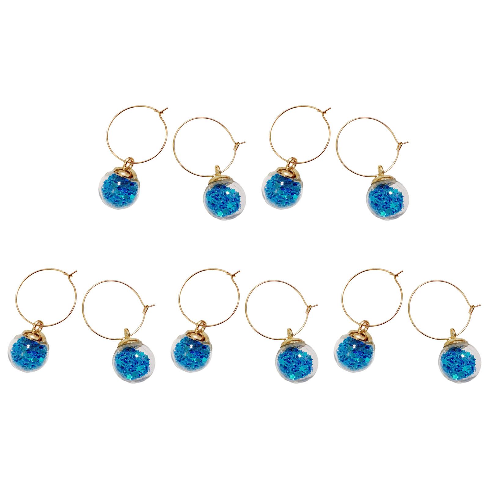 

10Pcs Wine Glass Charm with Rings for Home Parties Festival Celebration Wine Themed Goblet Drink Markers Label