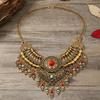 Ethnic European and American Retro Tassel Necklace Exaggerated Sweater Clavicle Chain