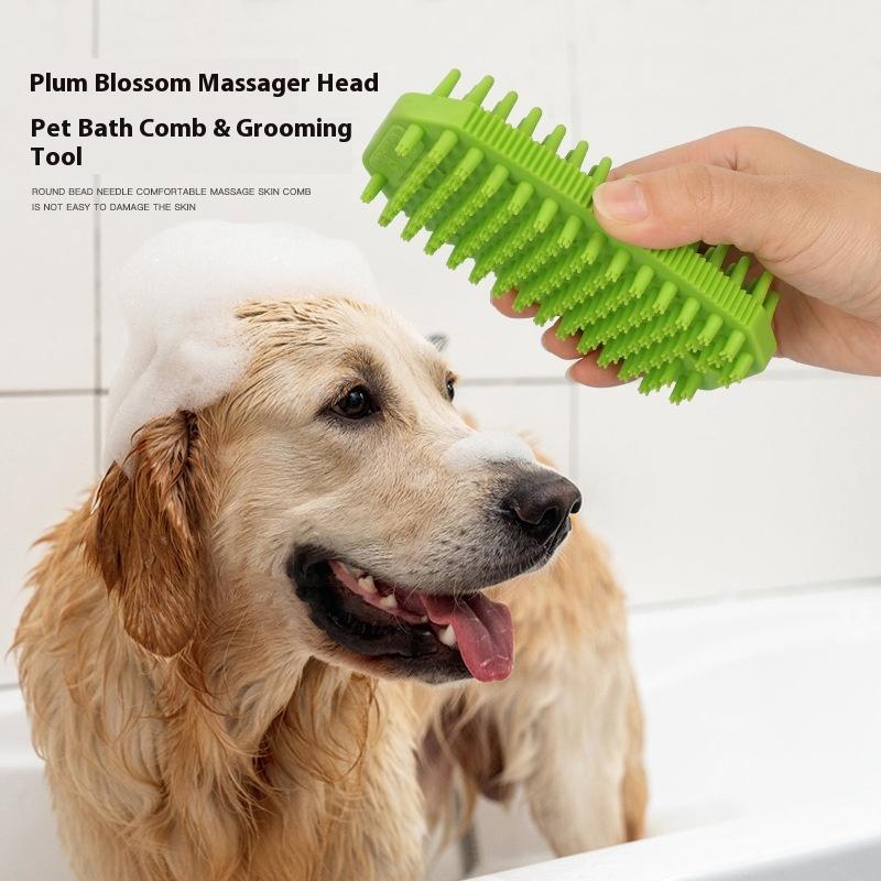 

Массажная щетка для купания питомцев, расческа для собак, массажная щетка для кошек для удаления шерсти, влажное и сухое расчесывание, товары для питомцев