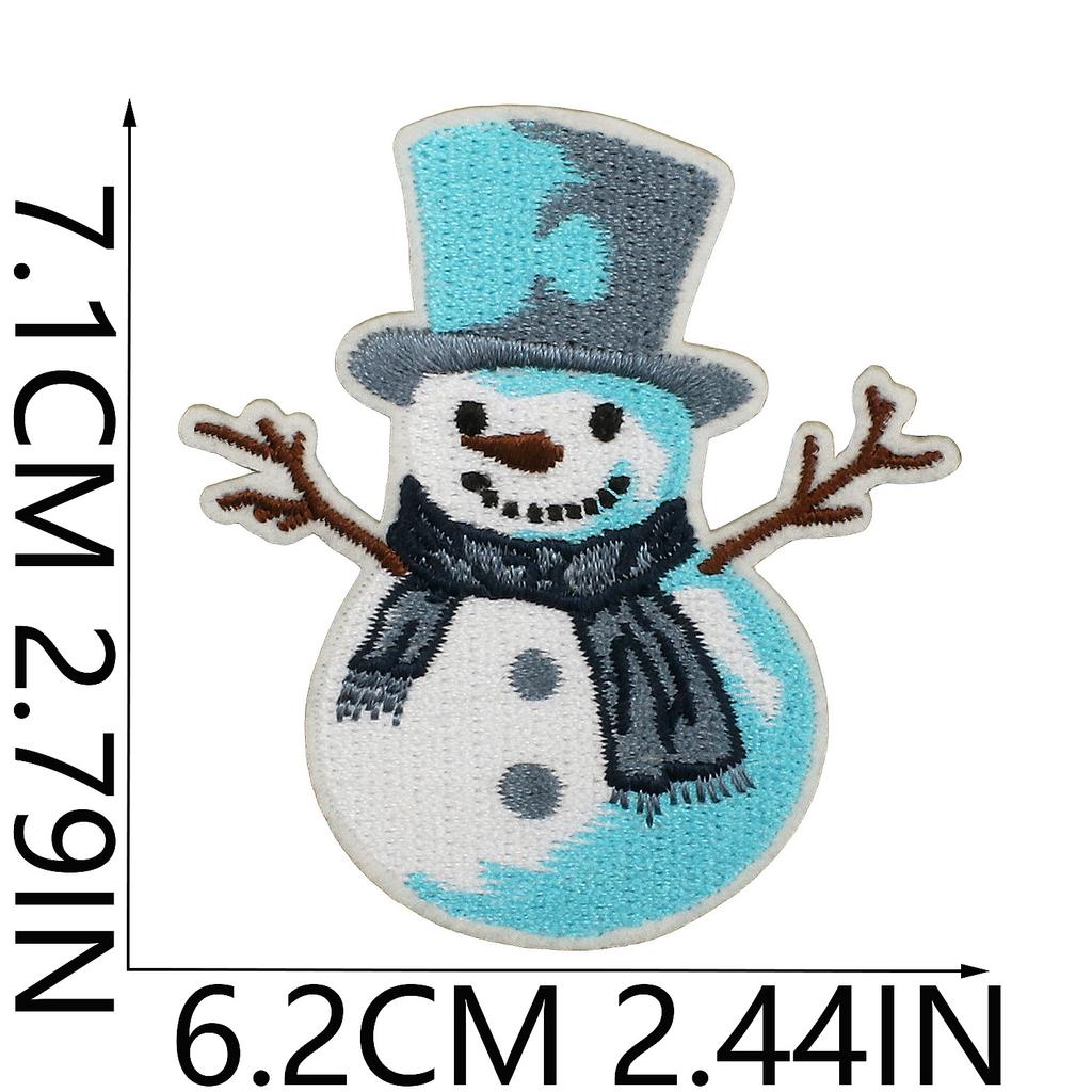 Christmas Theme Embroidery Cloth Sticker Bag Clothes Decoration Snowflake Bell Patch Sticker Gift Computer Embroidery Stamp Ironing