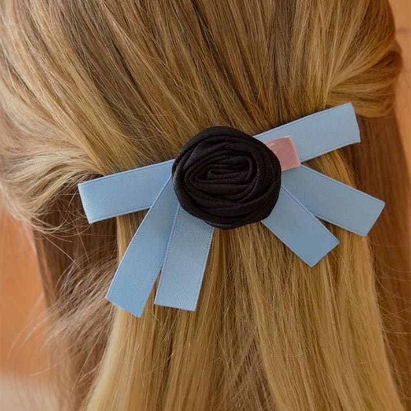 

hish rose ribbon mini- black black