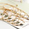 6 Pairs Women Fashion Simple Rock Exaggeration Circle Hoop Earrings Set Punk Hoop Earrings