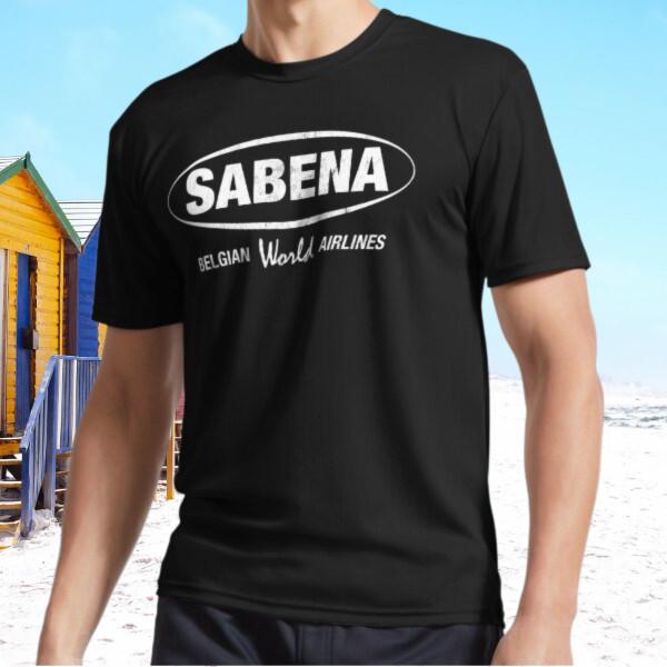 New Sabena Belgian World Airlines Vintage Logo Active T-Shirt Funny Size S - 5XL L
