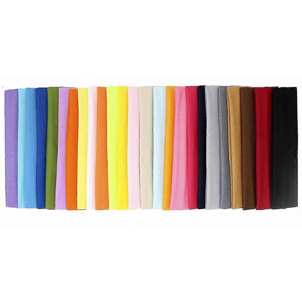 25-Pack Stretchy Headbands for Women, Mixed Colors, Ideal for Yoga, Sports, and Everyday Hairstyles