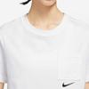 Nike Round Neck Pocket Sports Casual Short Sleeve T-Shirt Women Tops White DN4852-100