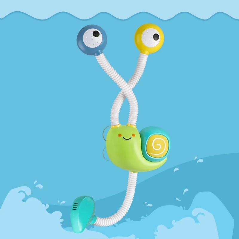 

Автоматический водяной насос-улитка с 2 игрушками для ванны и душа, детские игрушки для воды, игрушки для ванны для малышей, подарок без батареи зелёный
