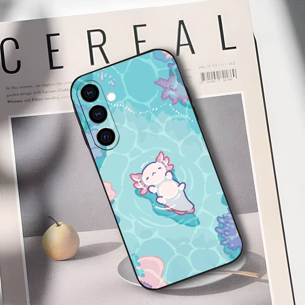 Cartoon Cute Axolotl Phone Case Silicone Soft For Samsung Galaxy A73,A72,A71,A70,A53,A52,A51