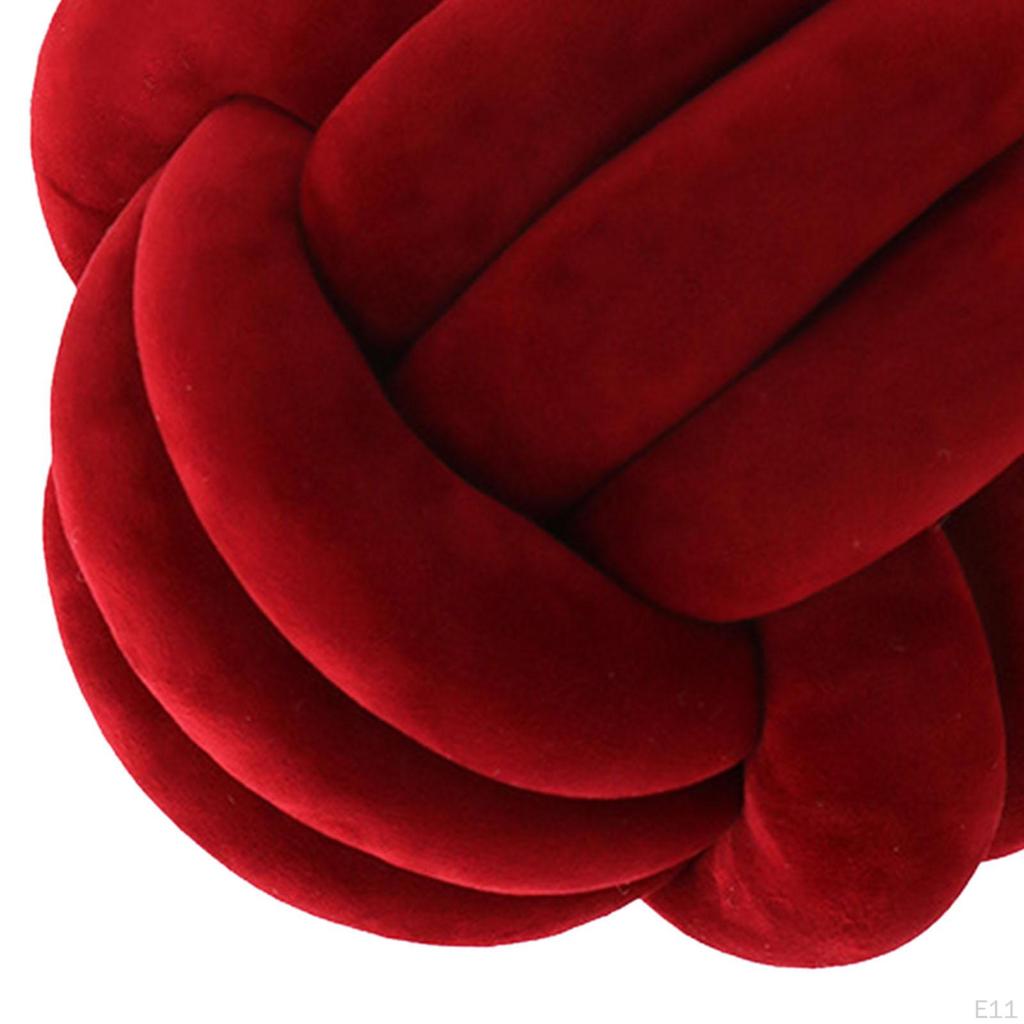 Knot Pillow Ball Tlusté Pohodlné vázané polštáře pro domácí pohovku v obývacím pokoji Světle šedá