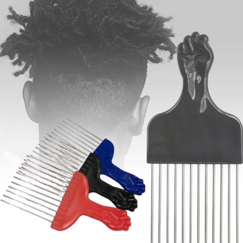Metal Comb Hair Styling Fork Detangle Salon Men Hairdressing Oil Head Combs