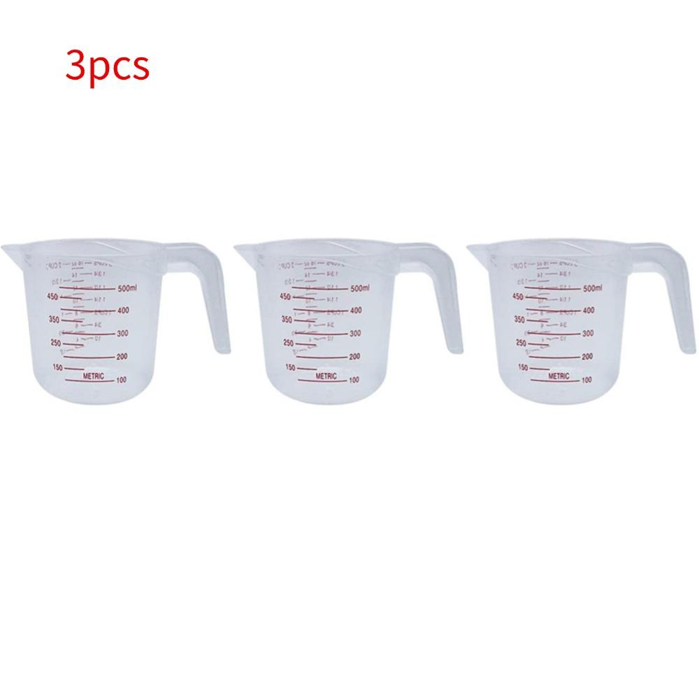 500ML Measuring Cup Easuring Cup Plastic Jug Plastic Tip Mouth Jug Pour Spout Transparent Handle For Baking Kitchen Tool