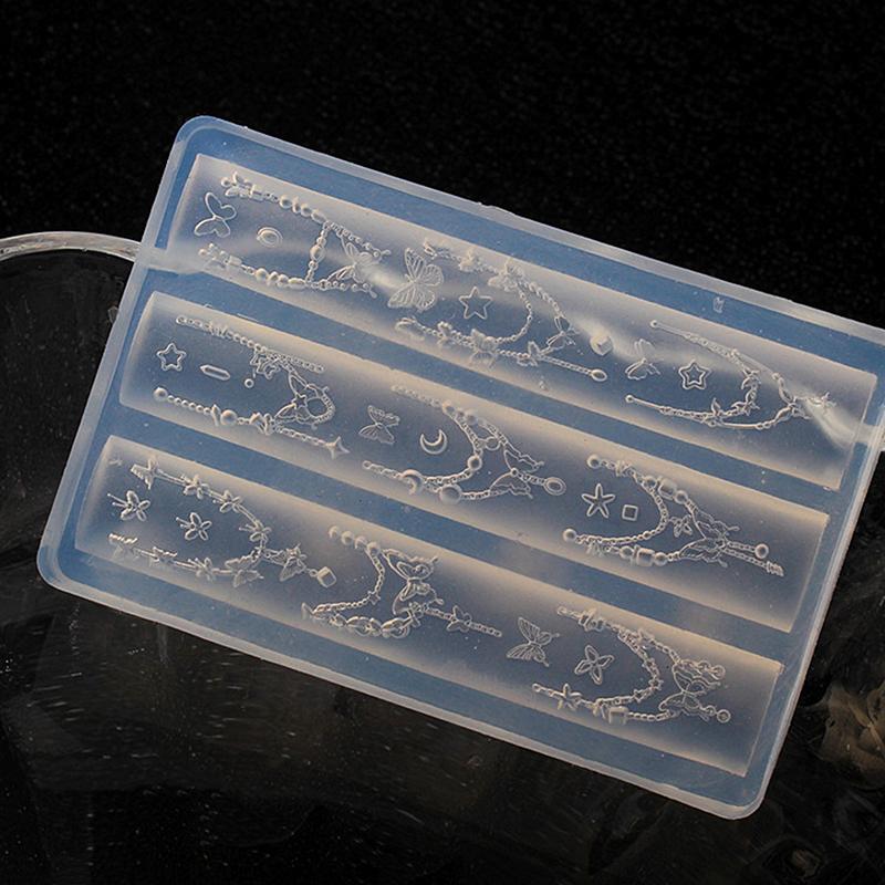 3D Bowknot Silicone Nail Mold Flower Petals Butterfly Heart Diy Design Manicure Template Carving Nail Art Stencil Tool