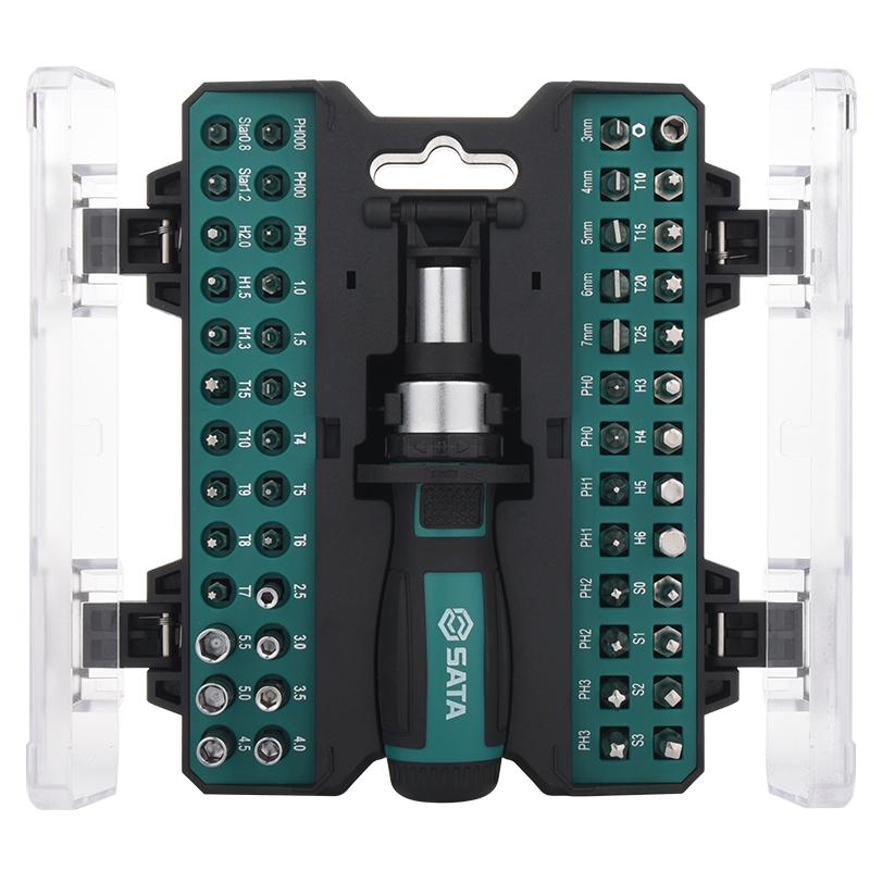 SATA Ratchet Screwdriver Set with Phillips, Slotted, Torx for Electronics Repair