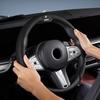 BBIH8 2026New Leather Fabric Car Steering Wheel Cover Valve Cap Accessories For BMW X1 X2 X3 X5 X4 X6 X7 iX3 F20 F10 F07 E70 E46 E90 E