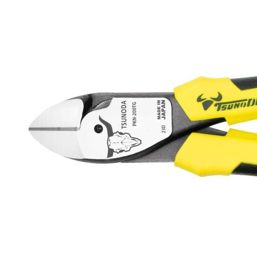 TSUNODA Power Hard Wire Nippers, Eccentric, for Electrical Work, 200mm, PKN-200TG