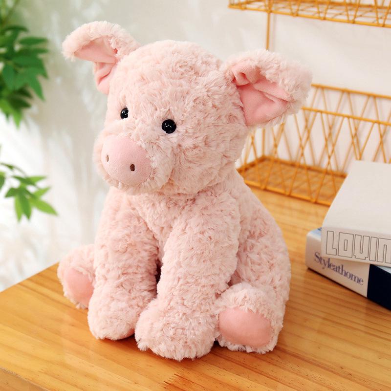Adorable Plush Toys: Elephant, Monkey, Fox, Piggy, Sheep Dolls & Throw Pillows for Kids 25cm - 0.3kg