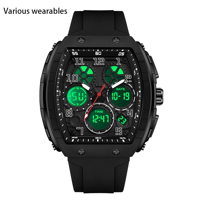 Neue digitale multifunktionale Modetrend Herrenuhr Silikon Wasserdicht Wecker Herrenuhr