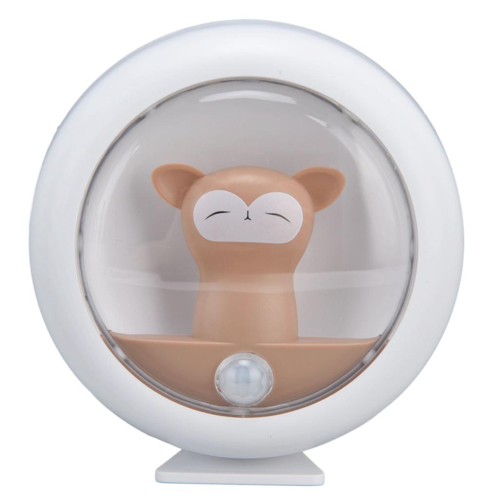 Motion Sensor Night Light USB Charging Lovely Cartoon Smart Induction Lamp for Bedroom WardrobeMonkey