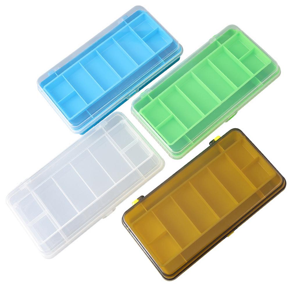 Double-Layer Fishing Box Bait Container Portable Lure Storage Box Fishing Tool Organizer Boxes for Bait & Accessories