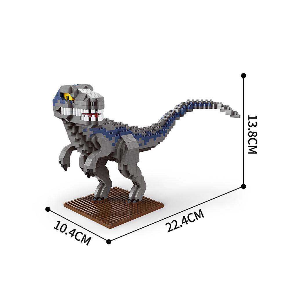 Tyrannosaurus Rex or Velocira Dinosaur Models Micro Mini Construction Blocks designed for Adult Puzzle Playthings Ideal Gifts Desktop Decoration