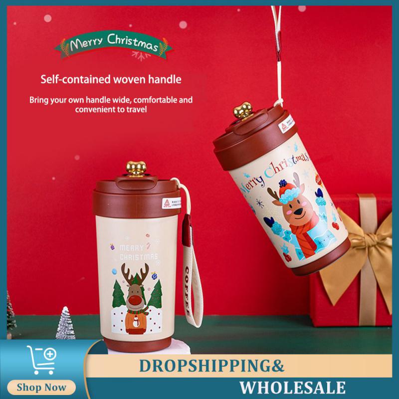 

Thermos Cup Cute Design Uniquely Designed Thermos Cup Leak Proof Silica Gel Cute Thermos Cup Drink Directly Convenient Water Cup 450ML