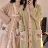 OEING Women's Autumn/Winter Warm Coral Fleece Long Robe