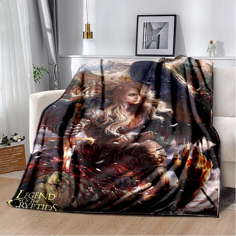 Legend of The Cryptids 3D Print Flannel Blanket Ultra Soft Warm Cozy Throw for Bedroom Sofa Camping Travel Home Decoration Daily