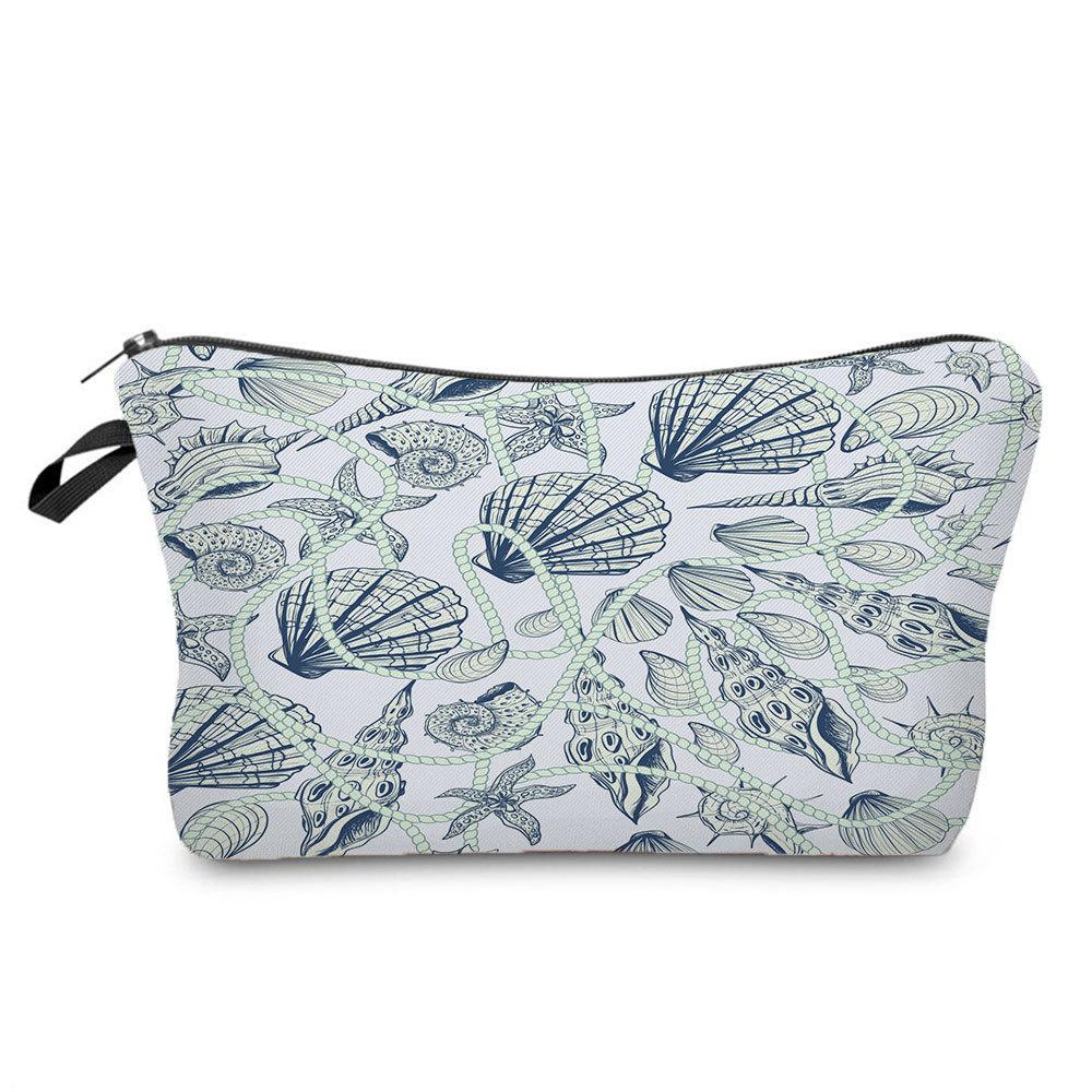 Women Shell Print Cosmetic Bag Toiletries Organize Travel Storage Case  6444