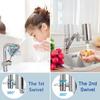 Faucet Water Filter, 1200-Gallons Water Faucet Filtration System, 304 Stainless Steel Tap Water Filter with with Dual 360-degree Swivels, Remove
