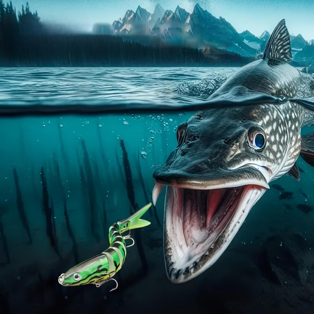 Multi-Joint Simulation Fishing Bait for Trout and Bass - Slow Sink, Realistic Design