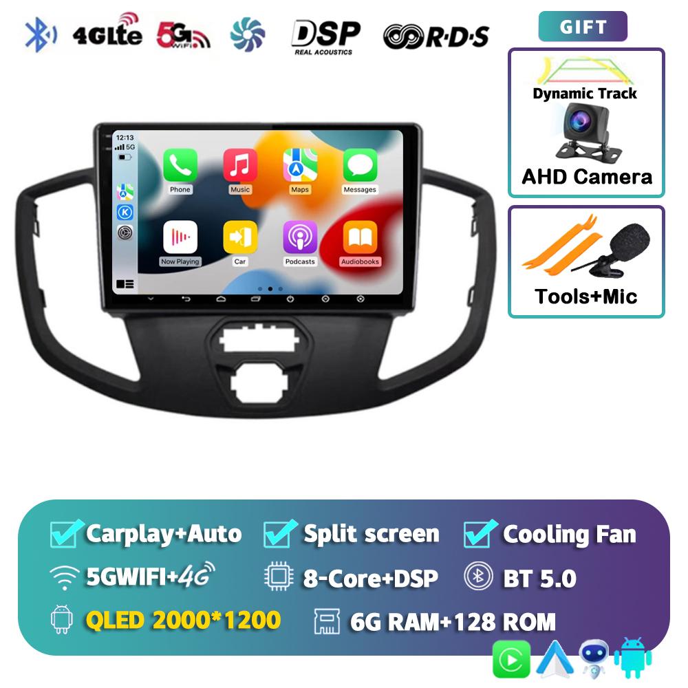 Android 14 Carplay Auto Radio Auto Pentru Ford Transit 2015 2016 2017 2018 Player Video Multimedia GPS Stereo 2din WIFI+4G Unitate Principală