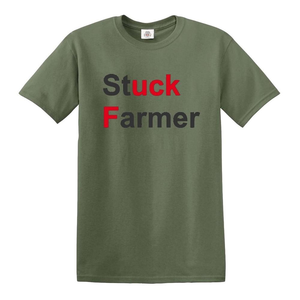 Stuck farmer tshirt starmer political funny gift present novelty top tee 2XL