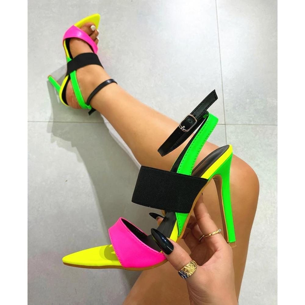 Eilyken Pointed Toe High Heels Women Sandal 2026 Summer New Shoes Wedding Stripper Sandal Size 35-45