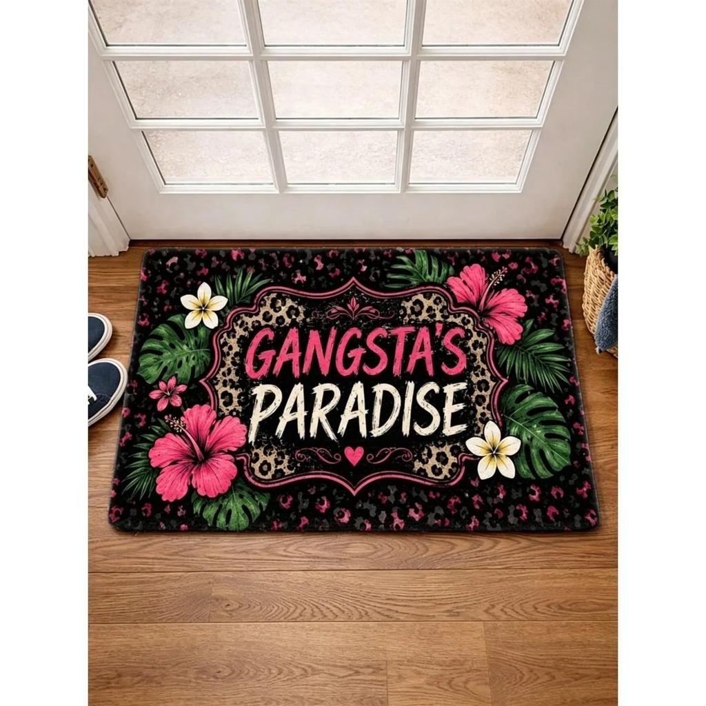 Bless Inspirational Quote Doormat, Quick Dry Polyester Crystal Velvet Mat With Anti-Slip Backing, Entryway Indoor Rug, I AM Bles