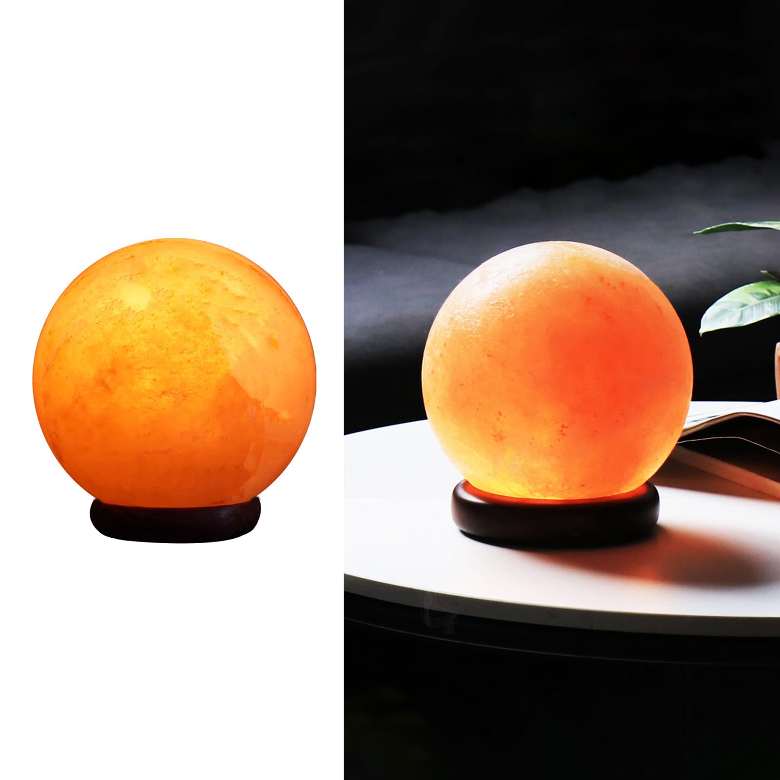 

Sunshine Road Himalayan Crystal Salt Lamp, Dimmable Circular Night Light, Natural Himalayan Salt Lamp, Bedside Lamp, Gift, Desk Lamp, Bedroom,