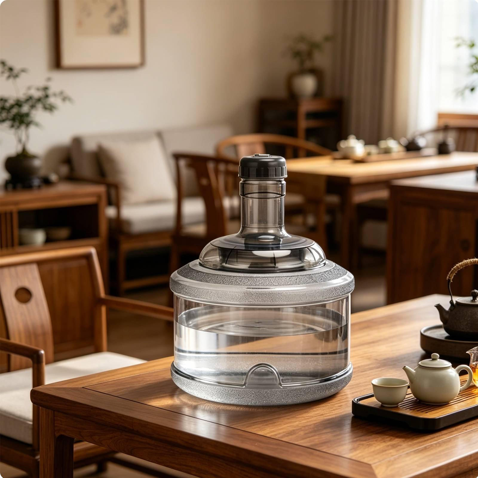 Detachable Water Dispenser Jug Easy to Clean Reusable Bucket Food Grade Material 5L Detach Gray