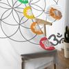 Circle Flower Geometry Lotus Sheer Curtains for Bedroom Living Room Voile Window Curtains Tulle Curtains for Kids Room