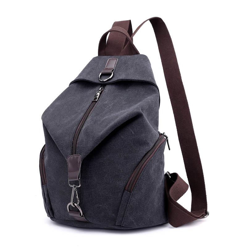 Fashion Canvas Female Backpack Multifuction Casual Backpack For Teenager Girls New Summer Women Large Capacity Shoulder Bag