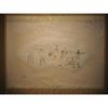 Used Suga Tatehiko's handwritten Human drawing fan mask hanging scroll