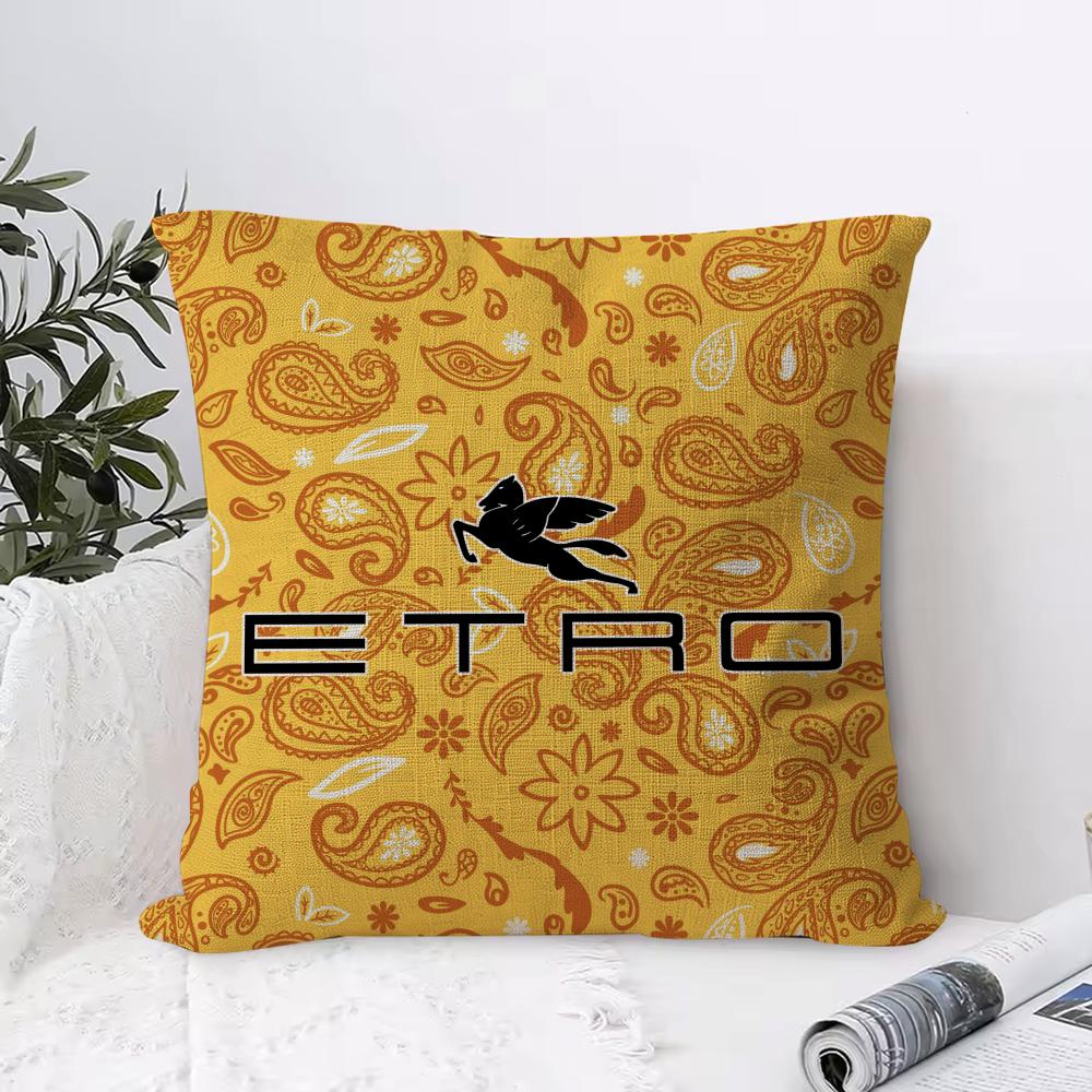 Design EEtro Cushion Cover Eco Linen Pillow Case DoubleSided Print Breathable Durable Hidden Zipper Home Decor Gift