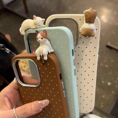 Cute Cartoon Cat Phone Case Pendant - Small Ornament In Doll Style