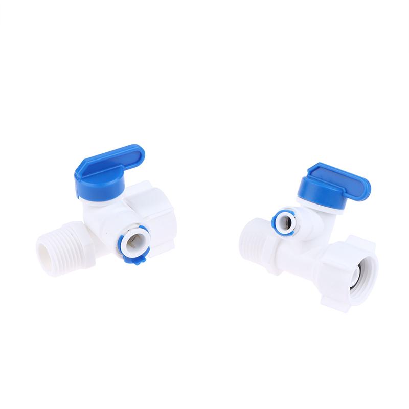 1/2 Thread To 1/4 3/8 Quick Connect Water Purifier Diverter Valve Ro Feed Ball Valve For Ro Water Filter System Home Kitchen