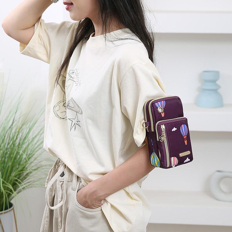 Minimalist Women's Phone Sling Bag – Lightweight Nylon Crossbody with ID Pocket, Ideal for Travel & Shopping