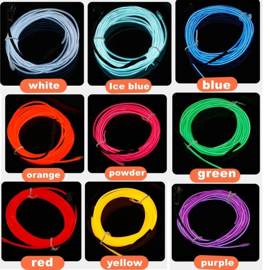 1M/2M/3M/4M/5M Flexible Neon Light EL Wire Led Neon Dan Party Atmosphere Decor Lamp RopeTube Waterproof Multicolor Led Strip
