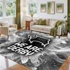 Derby County Football Design Crystal Velvet Rug Soft Decorative Mat for Bedroom Entrance