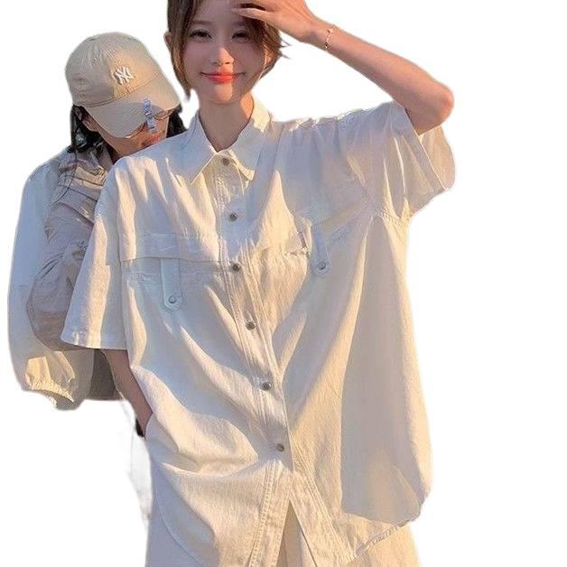 Korean Style Casual Short-Sleeve Shirt and Shorts Two-Piece Set - Slimming Summer Petite Fit