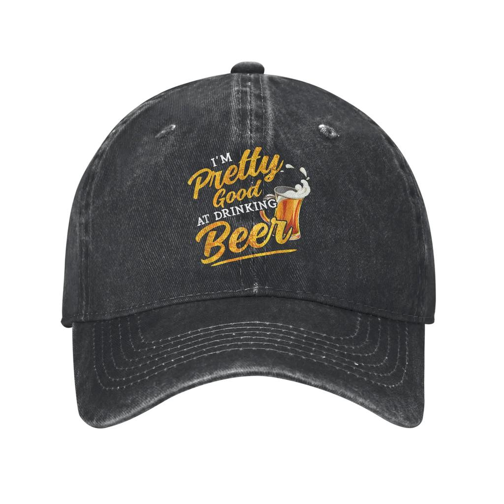 Retro Beer Oclock Baseball Caps Unisex Women Distressed Washed Headwear Outdoor All Seasons Travel Unstructured Soft Caps Hat