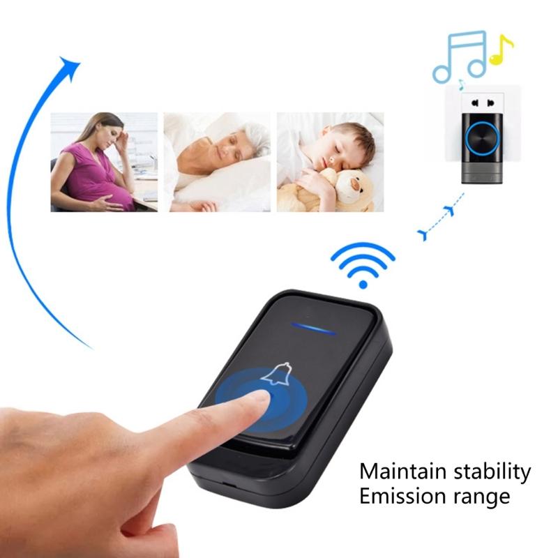 Intelligent Wireless Doorbell IP44 Waterproof Home Security Alarm Welcome Door Bells Two Way Talk Doorbell for Home