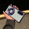 For Samsung A56 Case Luxury Plating Stand Shockproof Clear Case For Samsung Galaxy S25FE S25edge A06 A16 A26 A36 A17 A55 Cover
