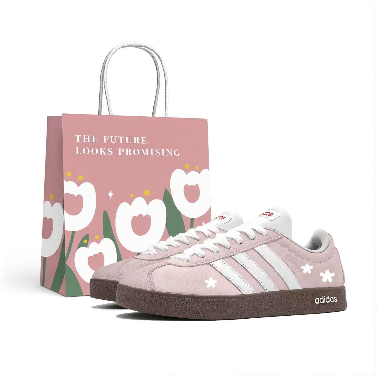 

Adidas VL COURT 2.0 Cherry Blossom Falls Slip Resistant, Abrasion Resistant, Lightweight, Breathable, Height Increasing HQ1802(Team2224-) 35⅔